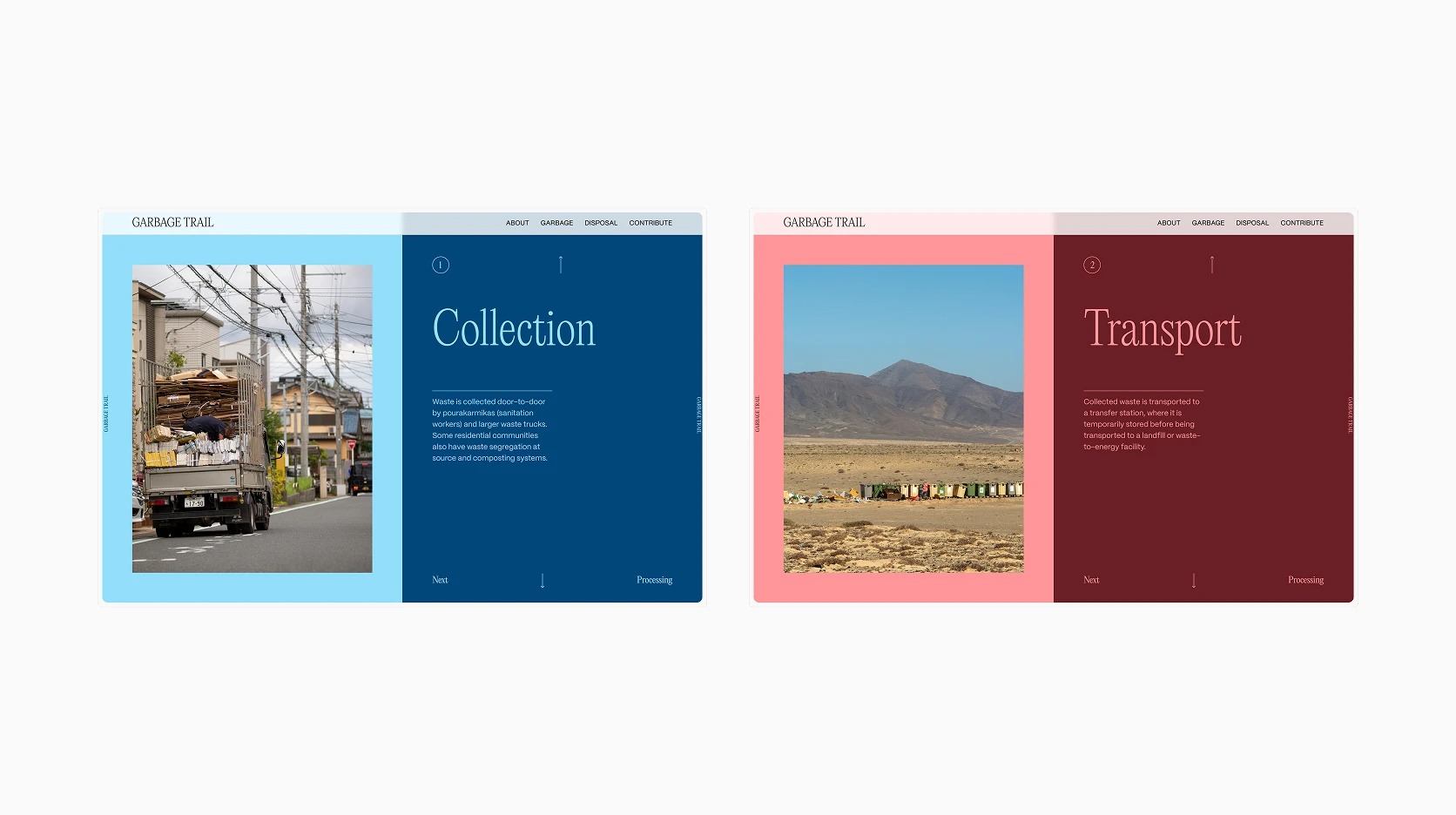 Garbage Trail — Collection and Transport stages